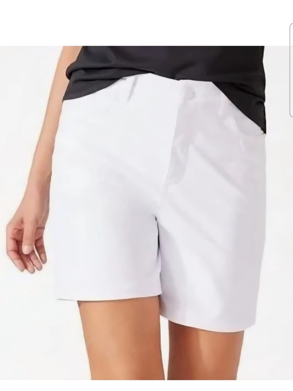 Tommy Bahama 'Kira Cay' Bermuda Golf Shorts Sz 6 Pure White Quiet Luxury Preppy